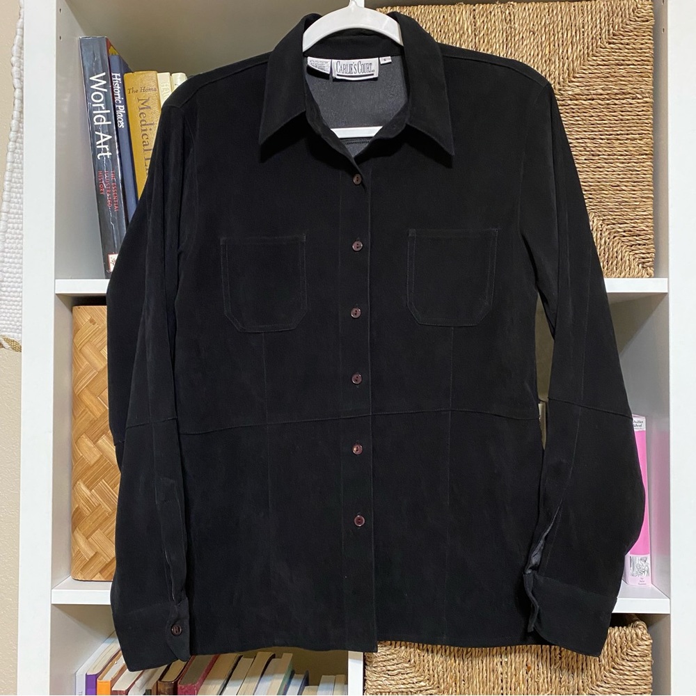 Vintage Carlie’s Court faux suede blouse